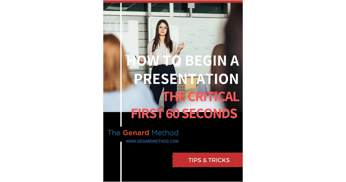 How to Begin a Presentation: The Critical First 60 Seconds