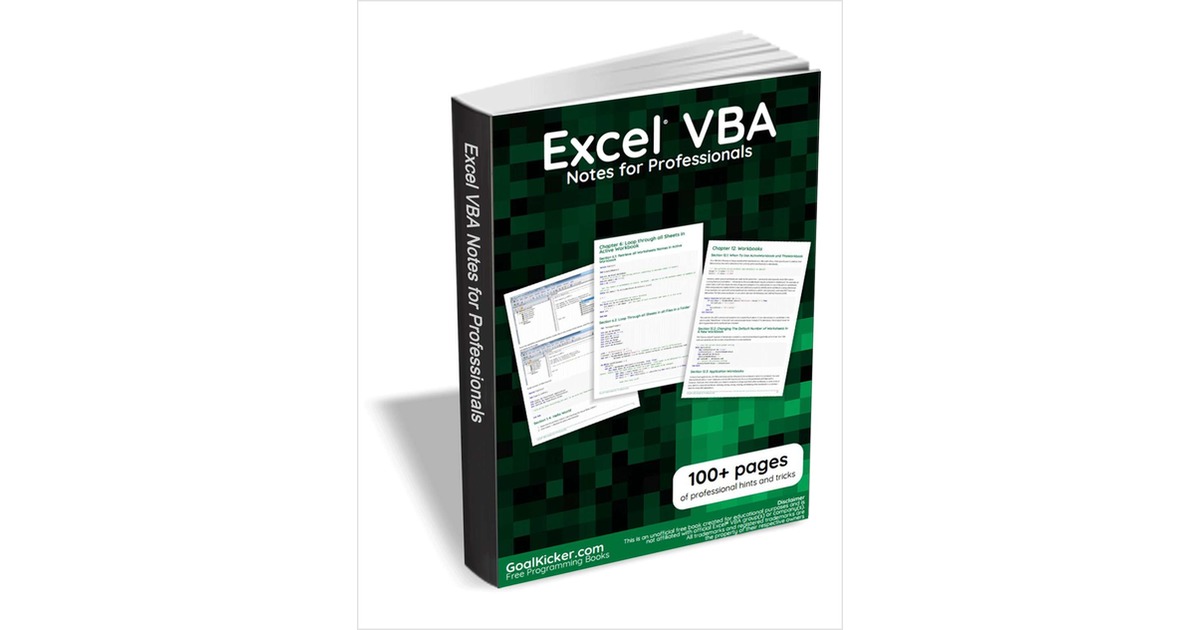Excel VBA Notes for Professionals
