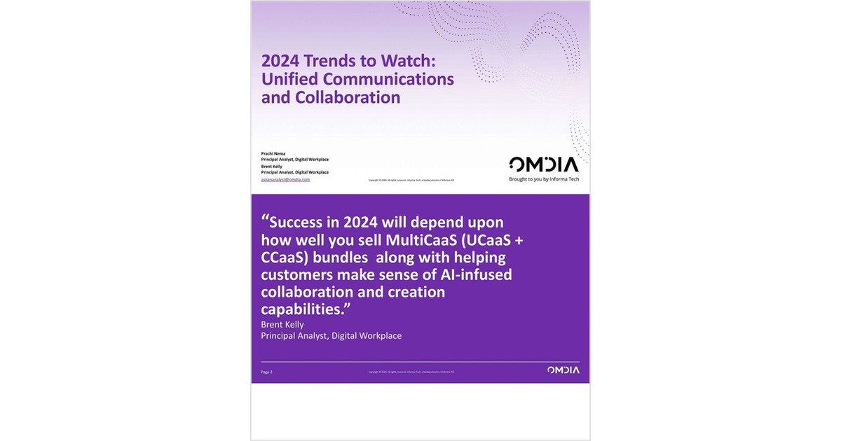 2024 Trends to Watch: Unified Communications and Collaboration