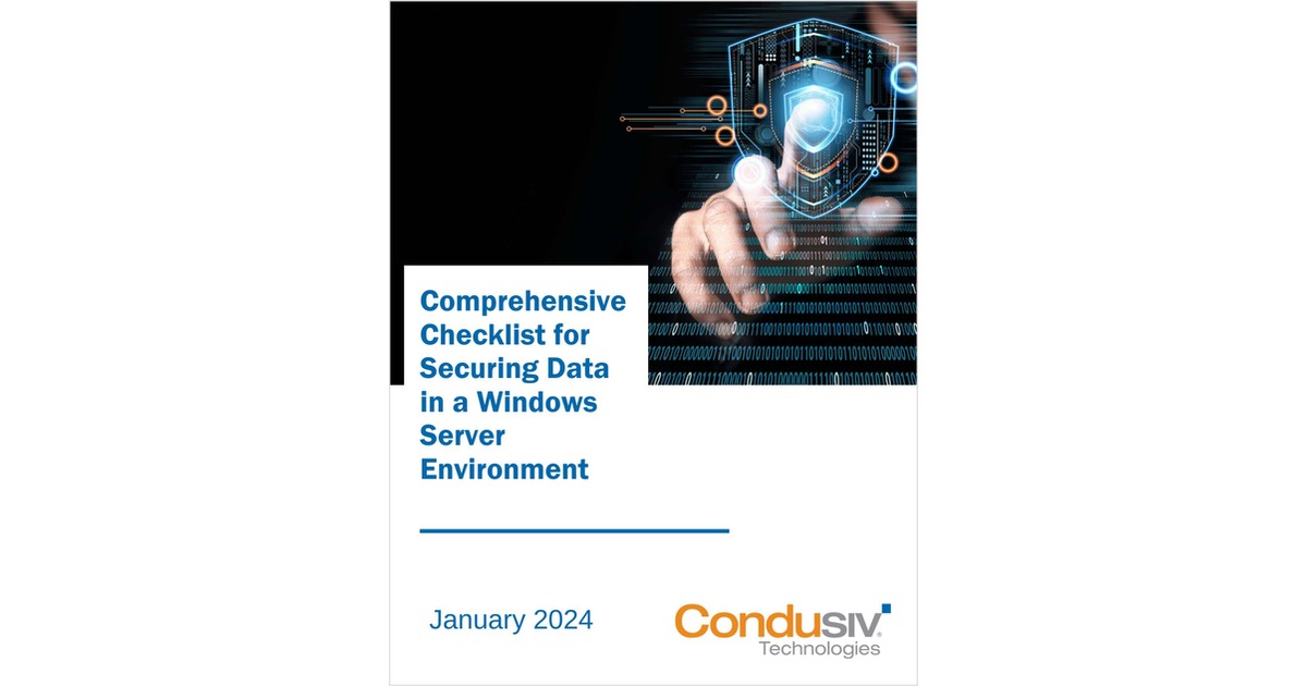 Comprehensive Checklist for Securing Data in a Windows Server Environment