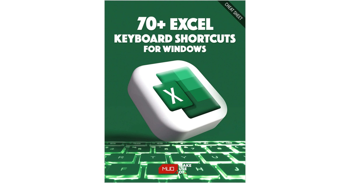 70+ Excel Keyboard Shortcuts for Windows (Free Cheat Sheet)