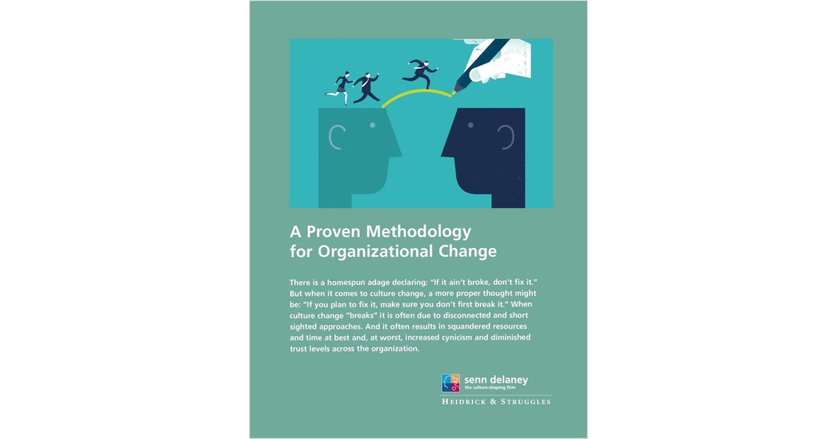 A Proven Methodology for Organizational Change