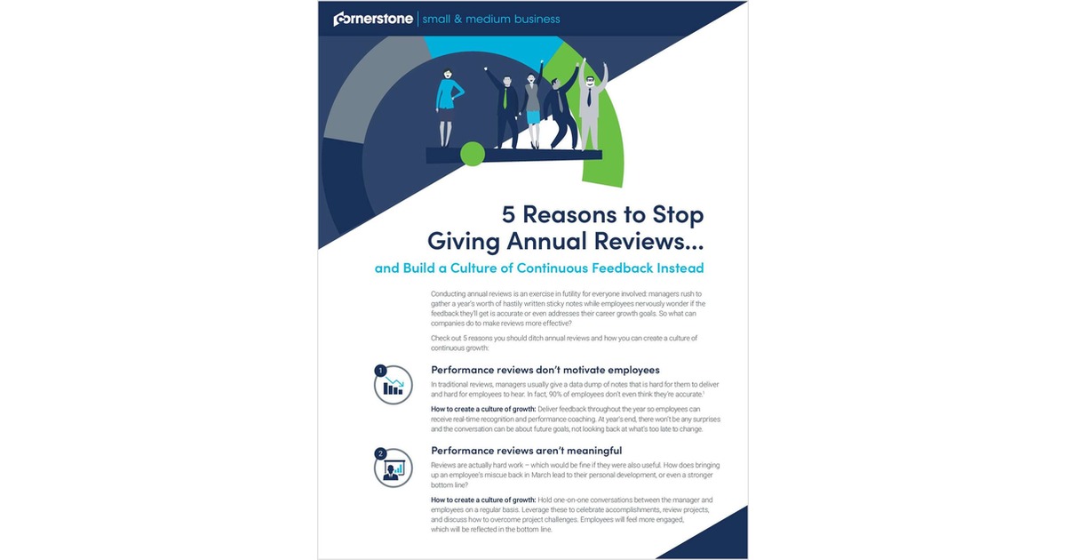 5 Reasons To Stop Giving Annual Reviews
