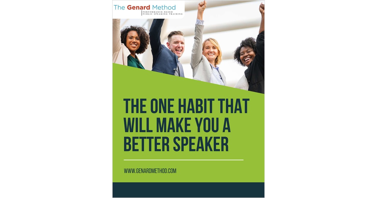 The One Habit that Will Make You a Better Speaker