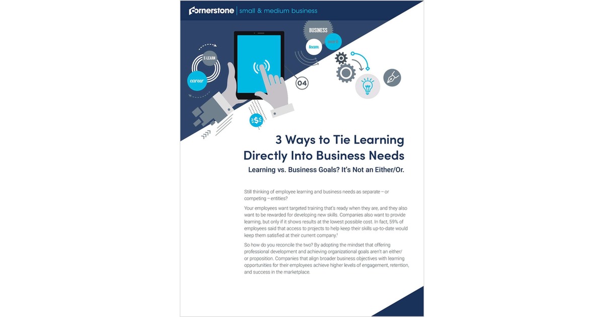 3 Ways to Tie Learning Directly Into Business Needs