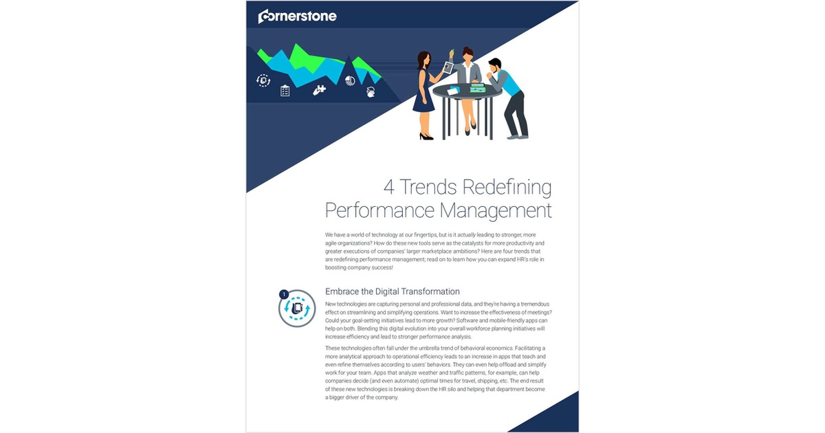 4 Trends Redefining Performance Management