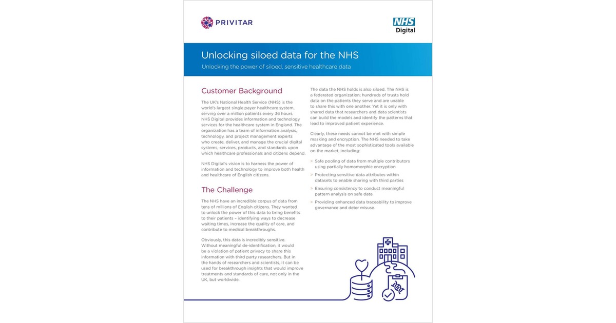 How NHS Digital unlocked the power of siloed, sensitive healthcare data