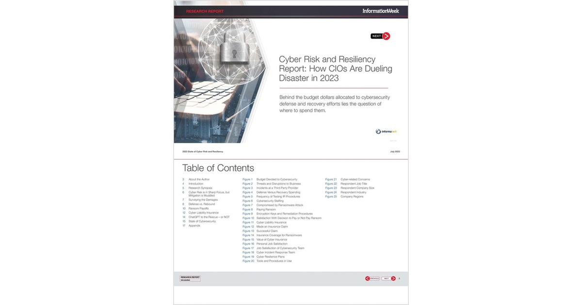 Cyber Risk and Resiliency Report: How CIOs Are Dueling Disaster in 2023