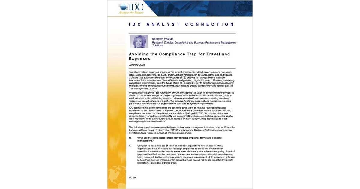 Avoiding the Compliance Trap for Travel and Expenses