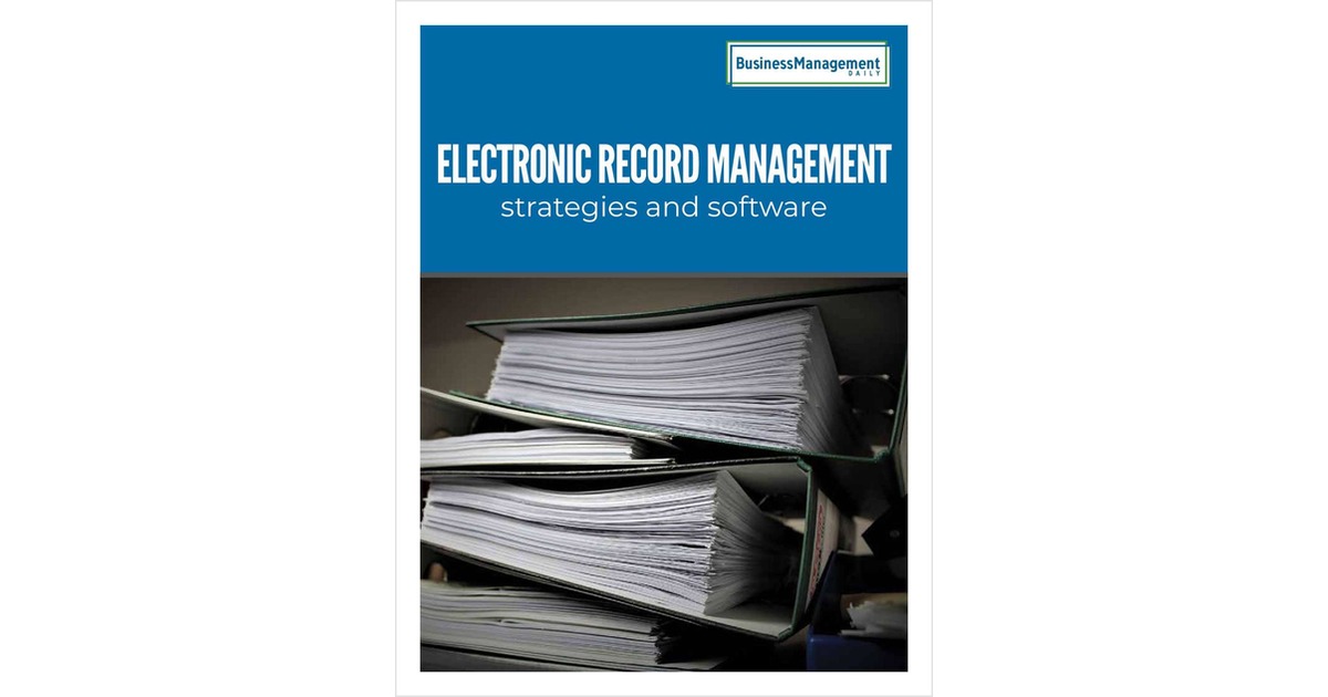 Electronic record management strategies & software