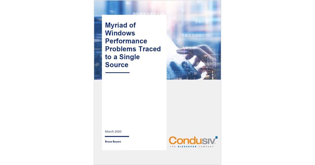 A Myriad of Windows Performance Problems Traced to a Single Source