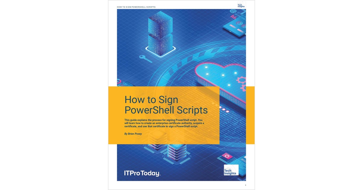 How to Sign PowerShell Scripts