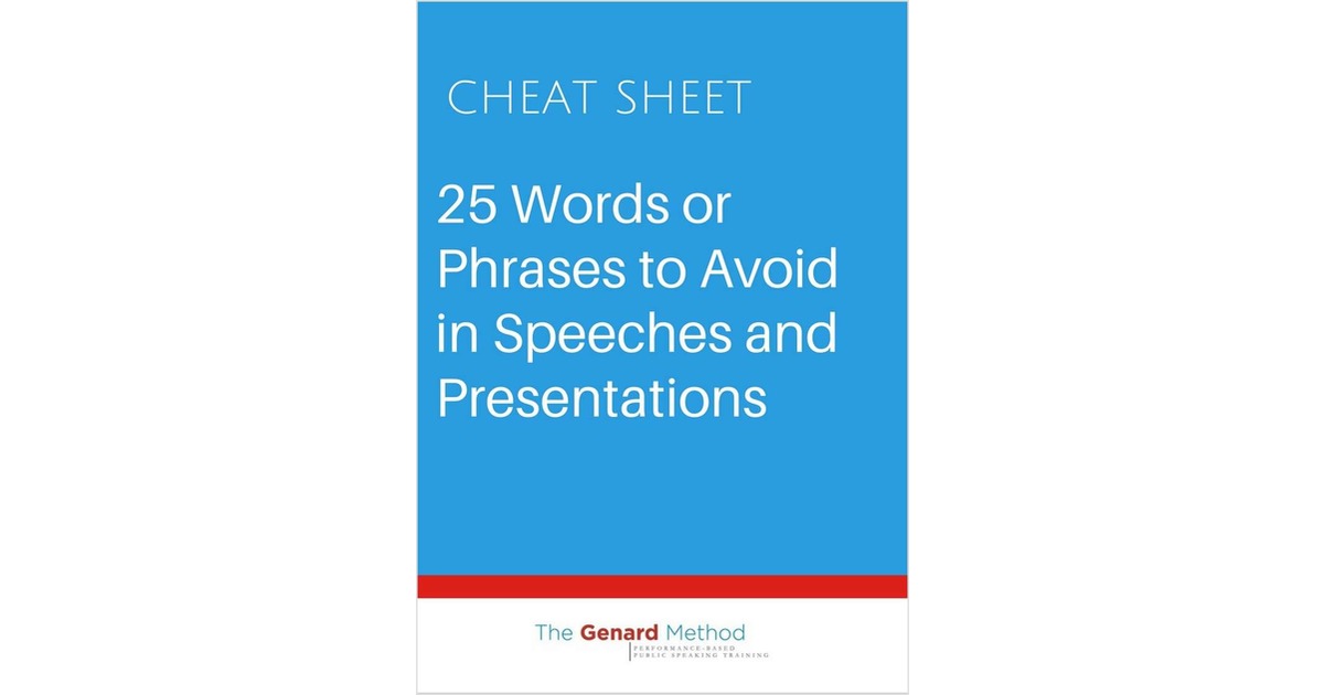 25 Words or Phrases to Avoid in Speeches and Presentations